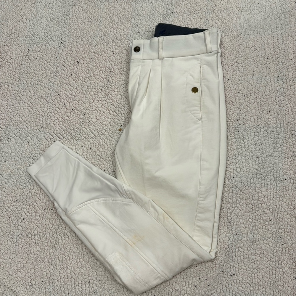 White mens riding pants